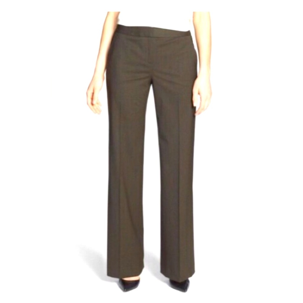 Lafayette 148 New York Womens Delancey Wide Leg Dress Pant Size 14 Gray